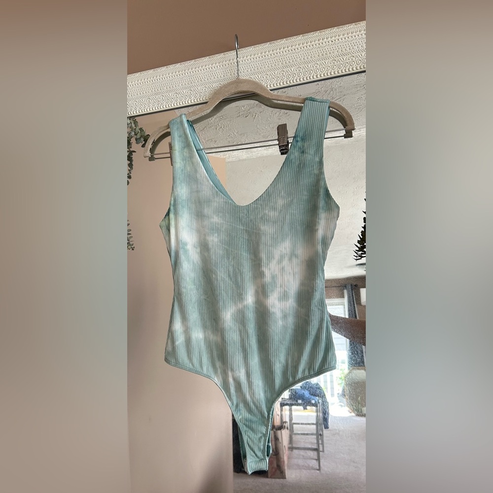 NWT light blue tie dye bodysuit